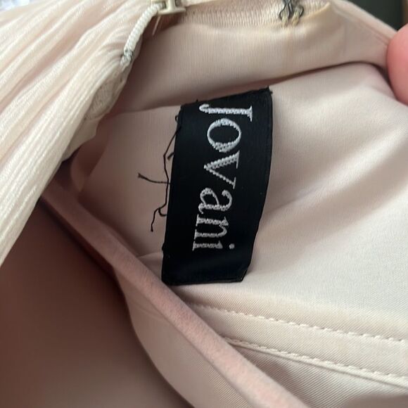 Jovani Evenings Cream Evening Gown with Belt Size 16 - Picture 9 of 11